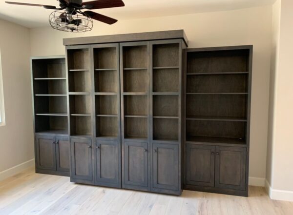 Library bed with addition cabinets