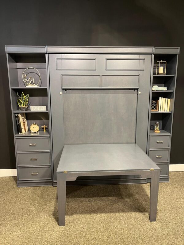 Barrington Table Bed in Grey with table down