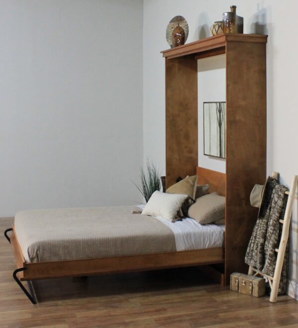 Open lodge wallbed from side