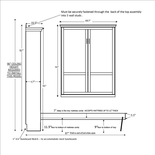 Saratoga product drawing