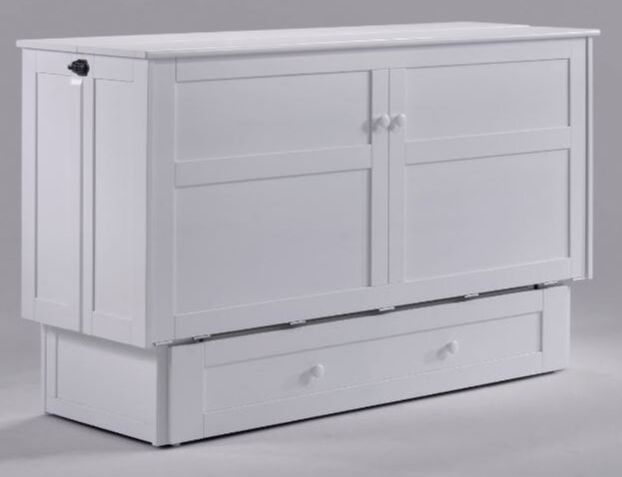 white chest bed