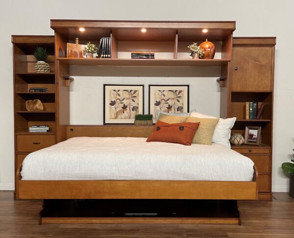 Portola bed folded down with hutch