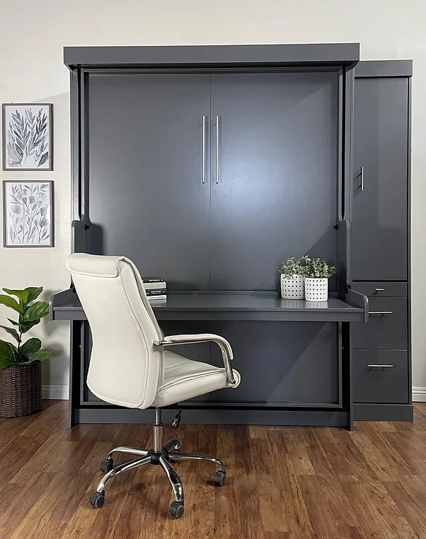 Euro Vertical Desk bed - bark grey