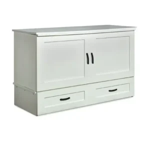 Country cabinet bed in white