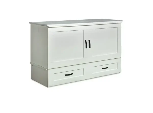 Country cabinet bed in white